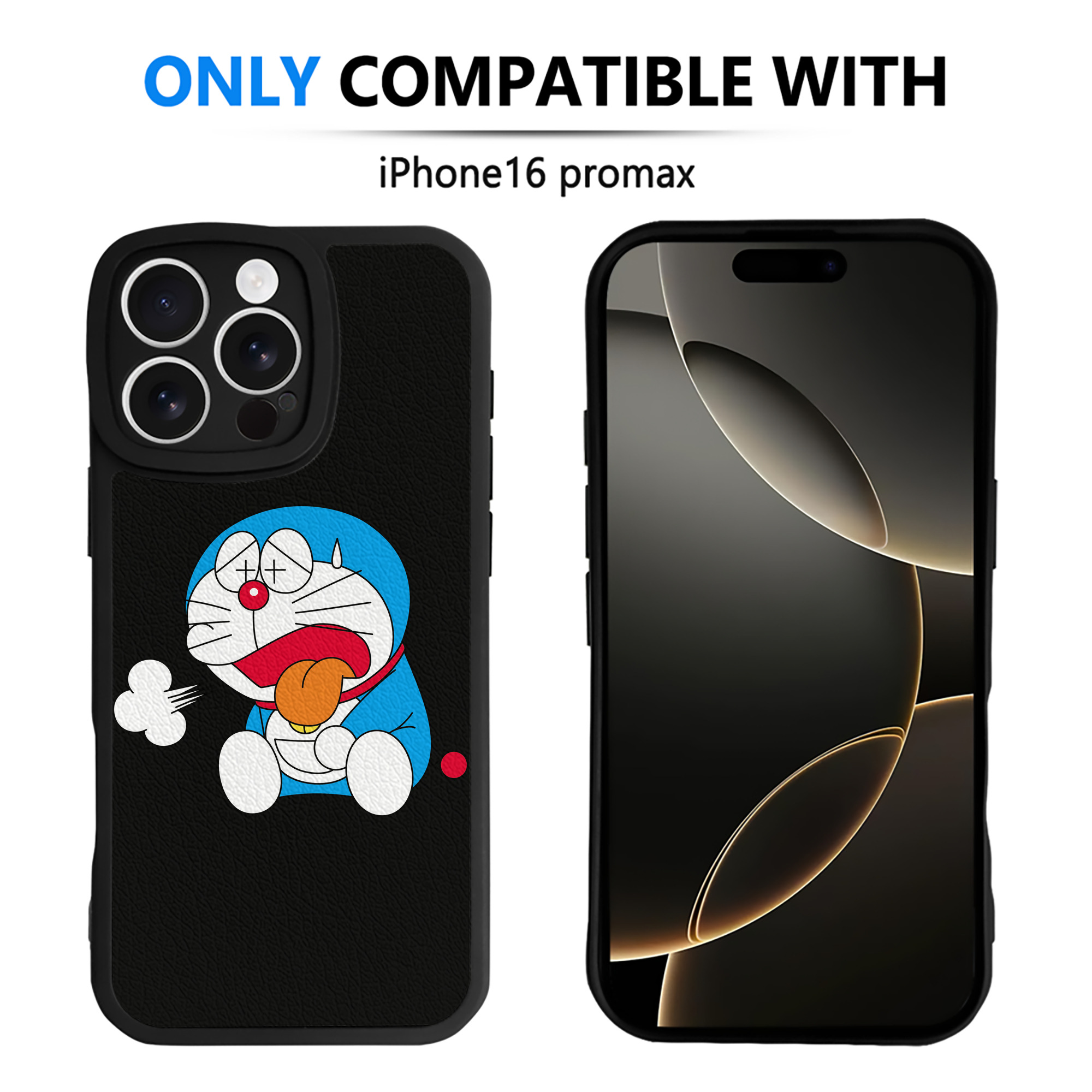 （画像用） ドラえもん Doraemon 【iPhone 16シリーズ対応】シリコンスマホケース（レザー調） 材質：シリコン